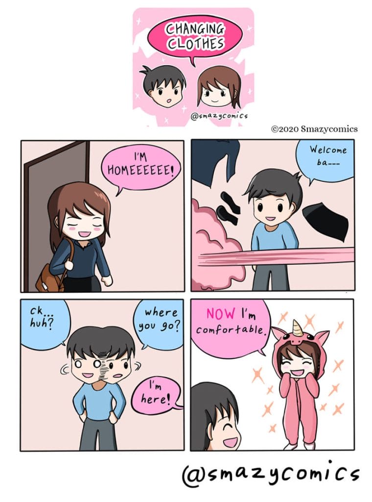 11-3-760x1024 20 Smazy Comics Smart and Lazy Couple Captures Heartwarming Moments