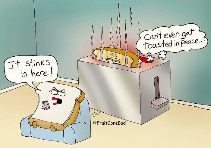 7 10+ Funny and Twisted Comics about Different Cute Food Characters