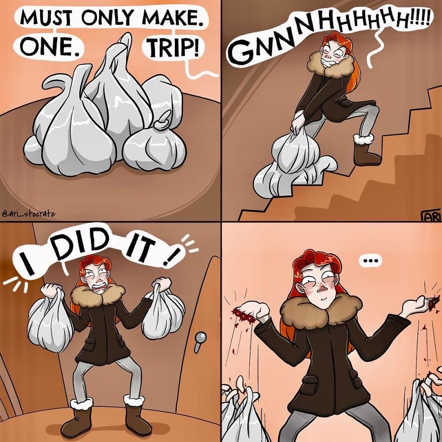 1-1 5 Ari Stocrate Comic Strips Shows the Adventures of Grumpy Witch