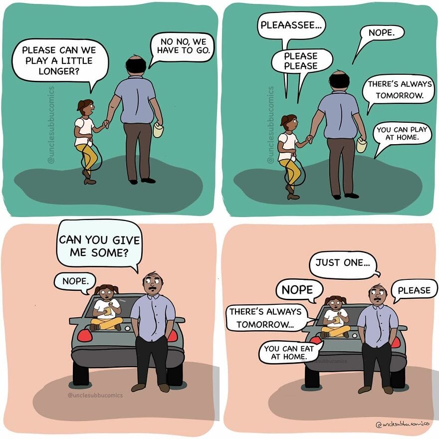 10-4 15 Uncle Subbu Comics about a Dad and His Daughter That Are Often Amusing