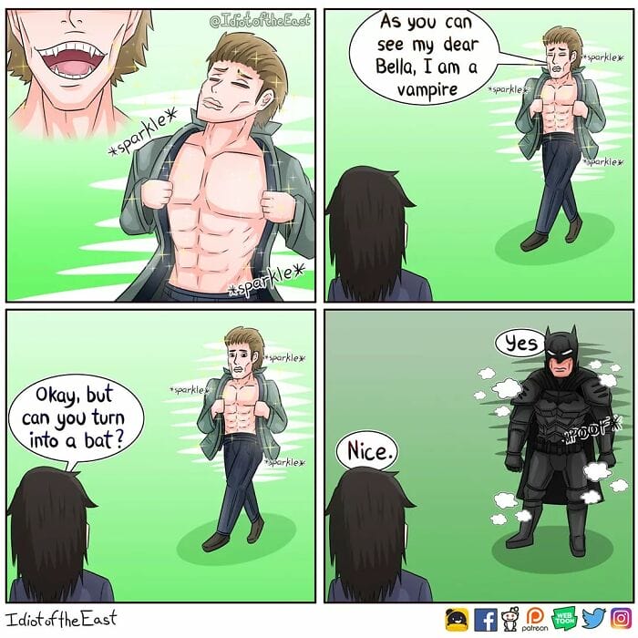 16 18 Idiot of the East Comics the absurdity of Everyday situations by Using Anime characters