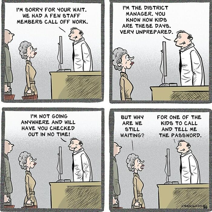 18-10 15+ Stephen Beals comics Sums Up the Struggles People Face Working in Retail