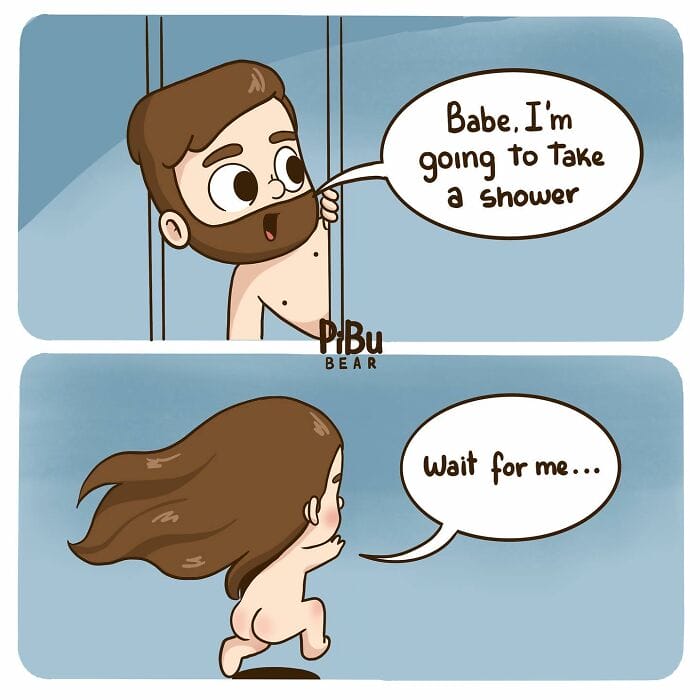 2-3 20 Relatable Comics Show the Daily Life Adventures of Being in a Relationship