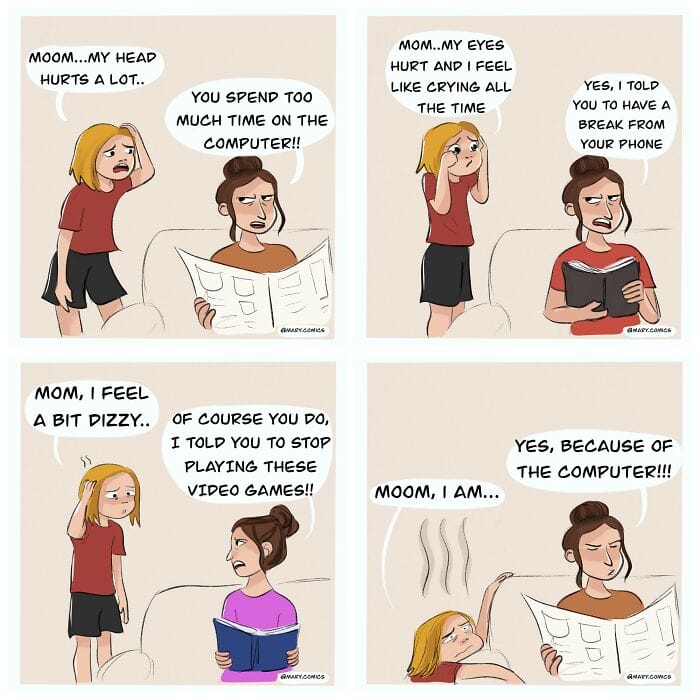 4-29 Here are Slice-of-Life Comics about a Young Woman and Her Relationship (34 Drawings)