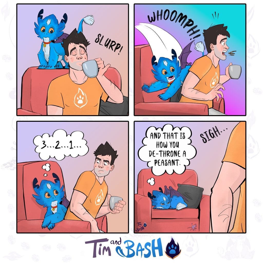 01-1024x1024 20 Funny Comics About Adventures of a Baby Dragon Who is Adopted by a Firefighter