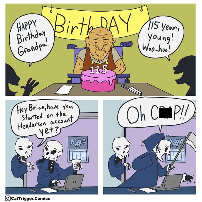 1-91 23 Sharp and Hilarious 'Cat Trigger' Comics with Surprising Endings by This Artist