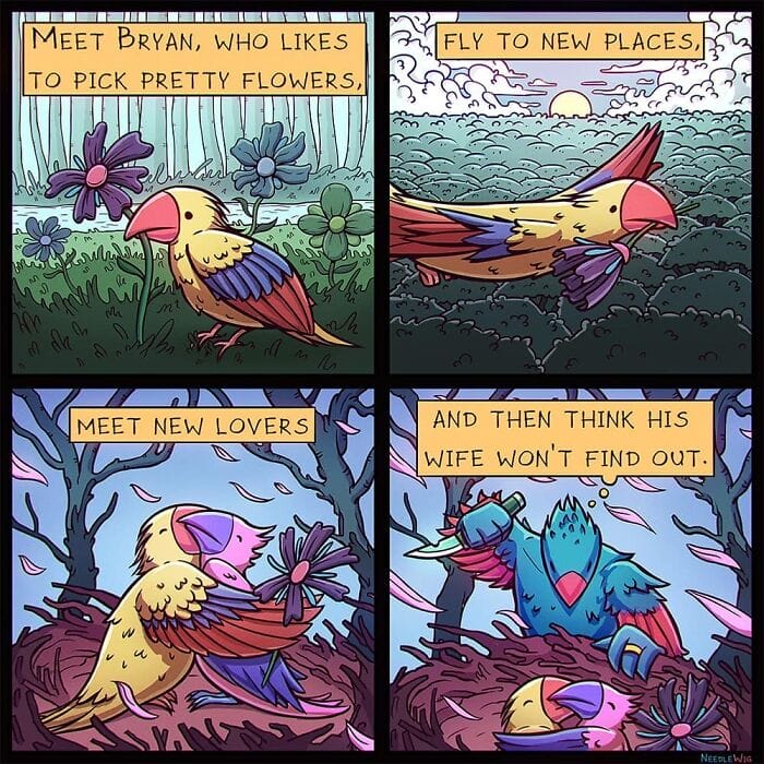 10-36 This Artist’s 25 Dark Comics illustrate  Situations Happened with a Person in Real Life