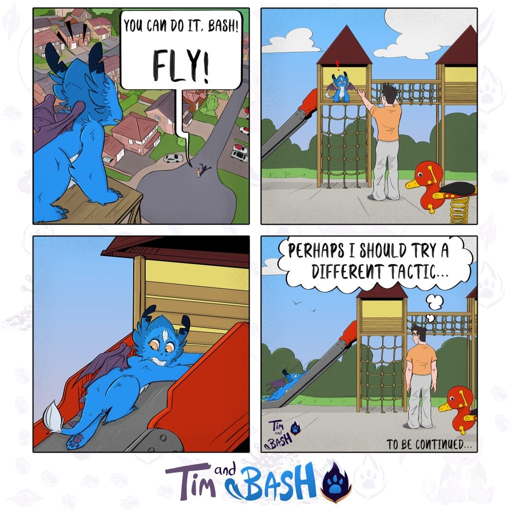 10-7-1024x1024 20 Funny Comics About Adventures of a Baby Dragon Who is Adopted by a Firefighter