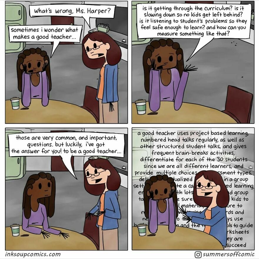 11-55 10+ Times This Artist Shows Struggles Faced by Teacher in Teaching Chidrens Through her Comics