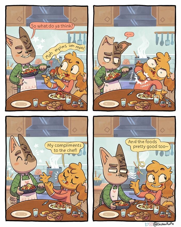 13-73 20 Wholesome Chicken PupPie Comics That Will Bring a Smile to Your Face