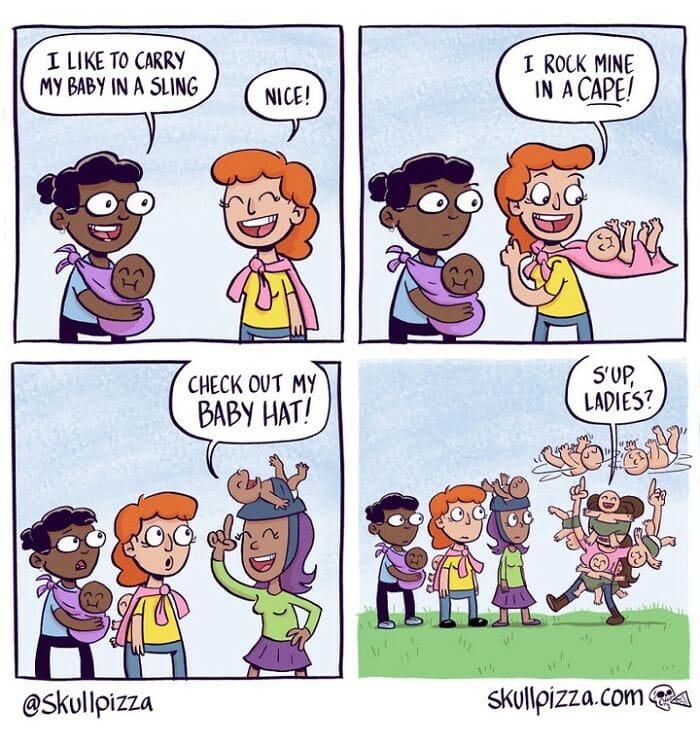 14-27 10+ Skull Pizza Spooky Comics About Humorous Situations