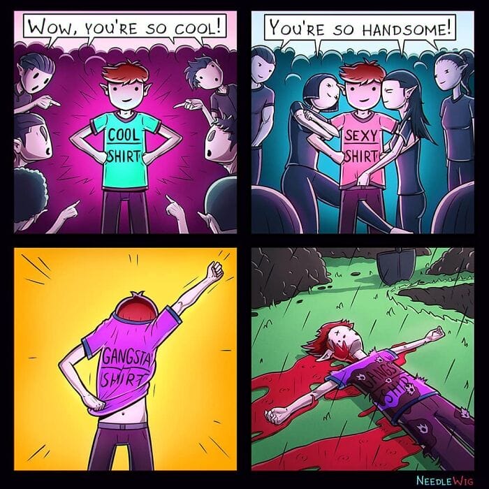 16-34 This Artist’s 25 Dark Comics illustrate  Situations Happened with a Person in Real Life