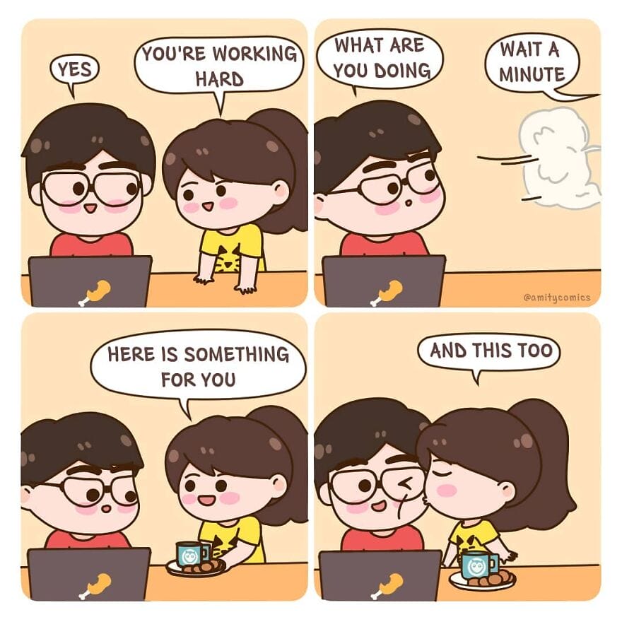 19-61 20 Amity Comics: A Couple Navigates the Everyday Challenges of Being in a Relationship