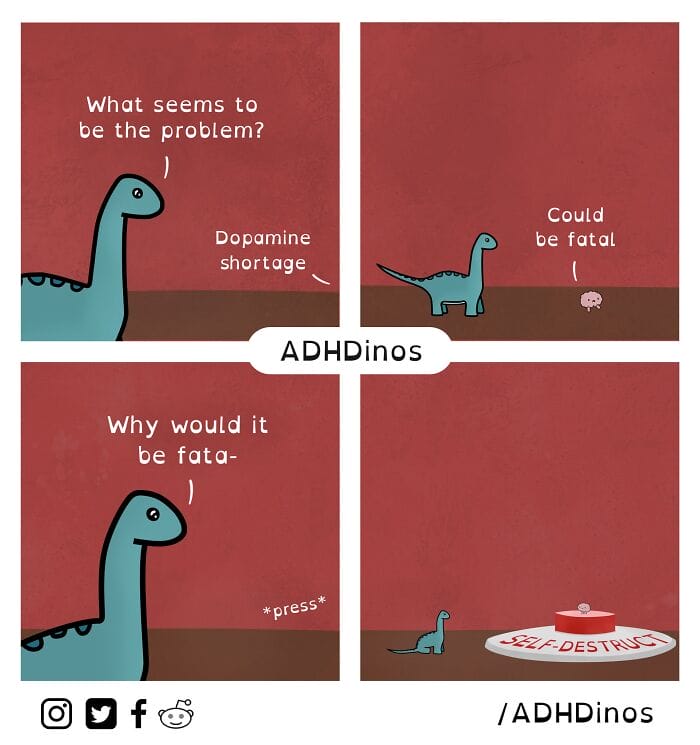 19-98 20 Funny Comics That Highlight the Everyday Struggles of Living with ADHD (New Pics)