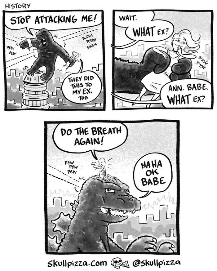 20-25 10+ Skull Pizza Spooky Comics About Humorous Situations