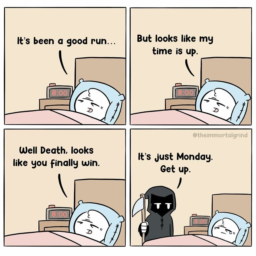 3-51 30 Times This Artist Creates Quirky Comics About The Death And The Life After Death