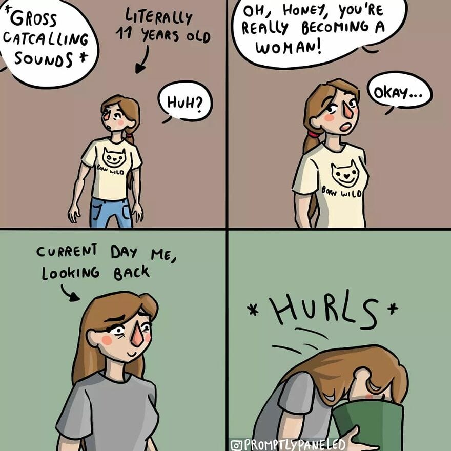 4-25 17+ Promptly Paneled Comics Show Everyday Life Problems and Experiences Faced by Women