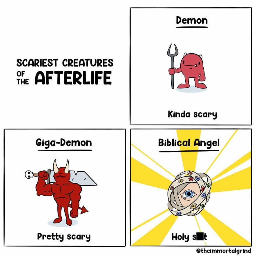 4-52 30 Times This Artist Creates Quirky Comics About The Death And The Life After Death