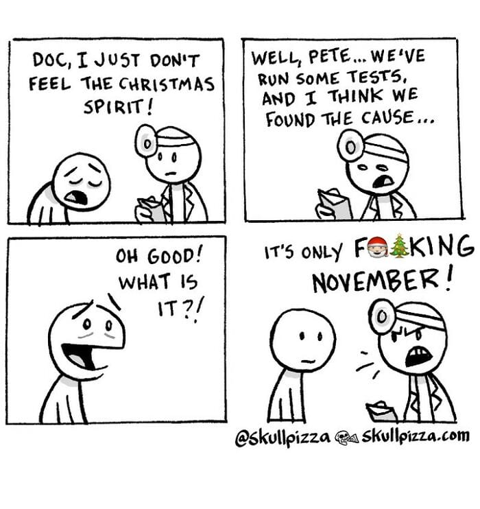 6-27 10+ Skull Pizza Spooky Comics About Humorous Situations