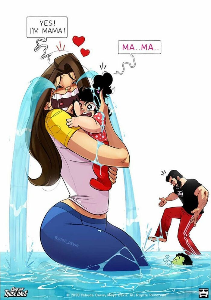 6-30 20 Yehuda and Maya comicsThat Show wife and husband Love Doesn't Have To Be Perfect