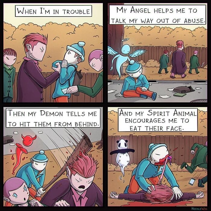 6-35 This Artist’s 25 Dark Comics illustrate Situations Happened with a Person in Real Life