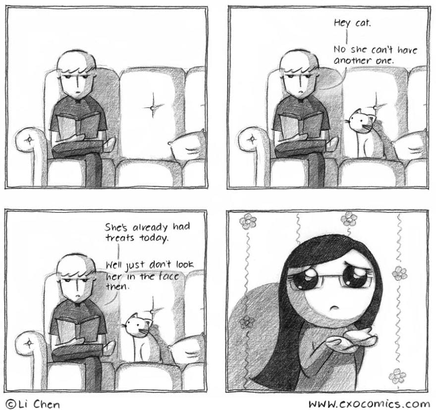 6-85 15 Relatable Comics for Anyone Who Has Ever Lived with a Partner or Had a Cat