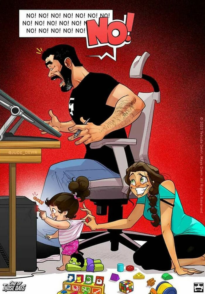 7-30 20 Yehuda and Maya comicsThat Show wife and husband Love Doesn't Have To Be Perfect