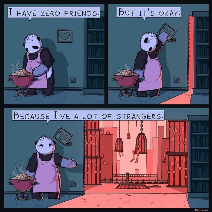 7-35 This Artist’s 25 Dark Comics illustrate Situations Happened with a Person in Real Life