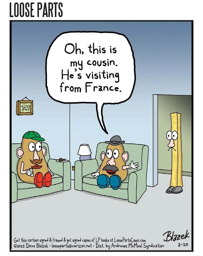 8 20 Times Artist Loose Parts Guy Captures Ridiculous Situations in Single-Panel