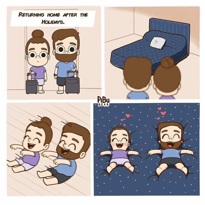 1-11 20 Relatable Comics That Capture The Ups And Downs Of Relationships, By Pibubear (New Pics)
