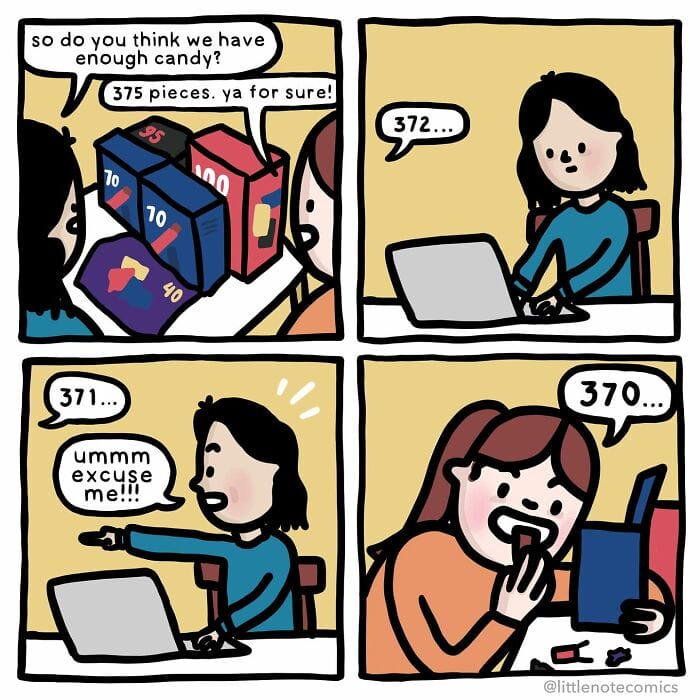 10-31 Artist Drops 20 New Cute and Relatable Comics Highlighting Relationship Quirks