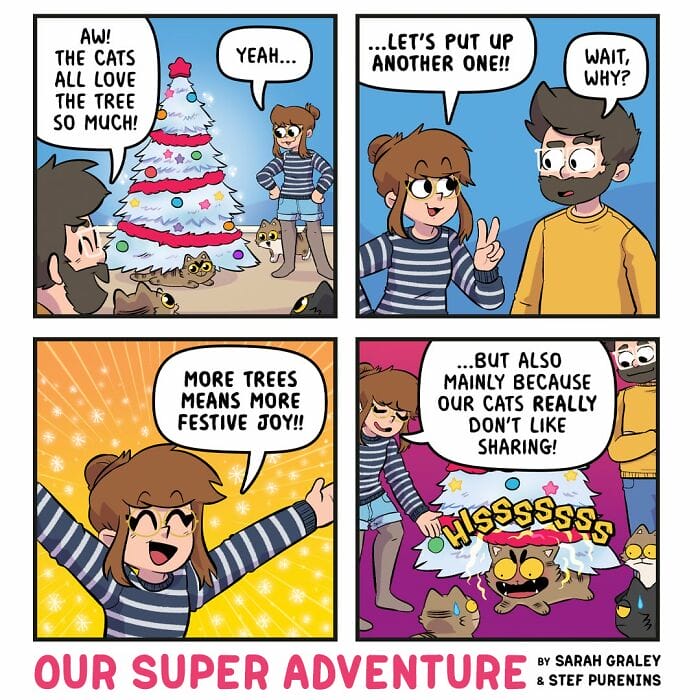 13-25 20 Hilariously Relatable Comics by Sarah Graley on Life With Her Husband and Four Cats (New Pics)