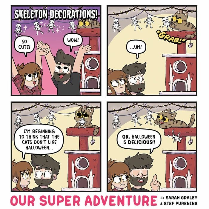 17-25 20 Hilariously Relatable Comics by Sarah Graley on Life With Her Husband and Four Cats (New Pics)