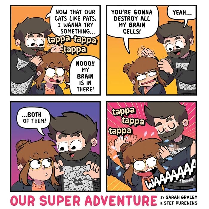 20-25 20 Hilariously Relatable Comics by Sarah Graley on Life With Her Husband and Four Cats (New Pics)