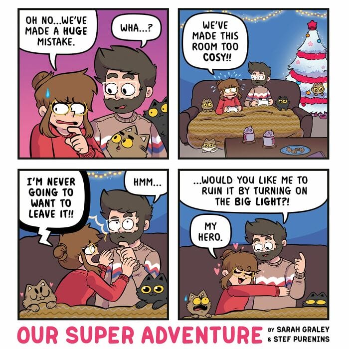 4-26 20 Hilariously Relatable Comics by Sarah Graley on Life With Her Husband and Four Cats (New Pics)