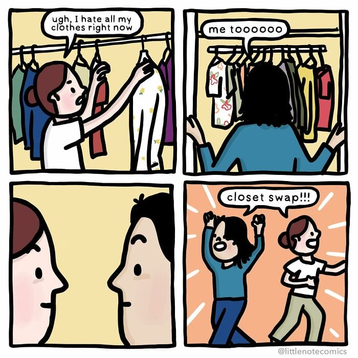 6-34 Artist Drops 20 New Cute and Relatable Comics Highlighting Relationship Quirks