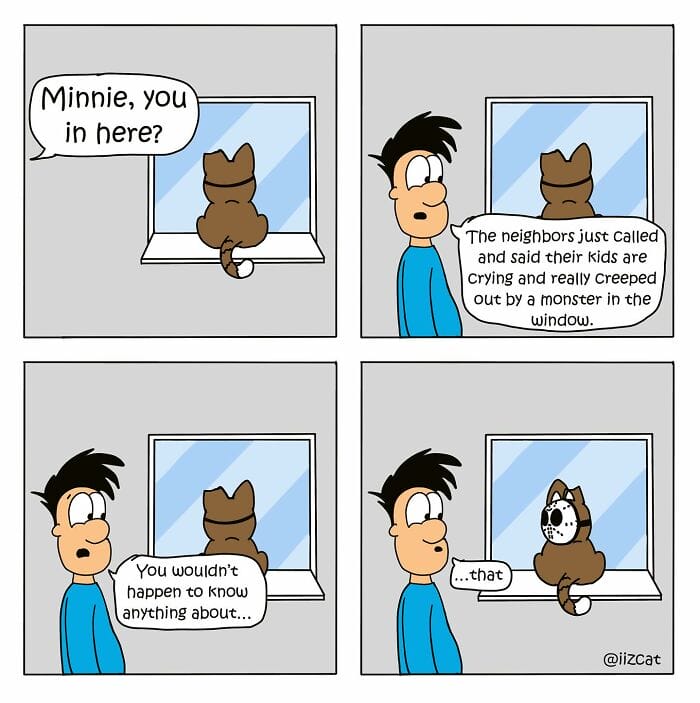 7-16 20 Funny New Comics by Nick Filippou That Capture the Essence of Life With a Cat