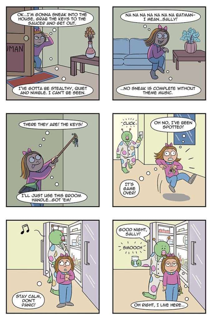 methefamilypet3-683x1024 Artist Explores Humorous Tale of Human Girl Adopted as Alien Pet (20 New Illustrations)