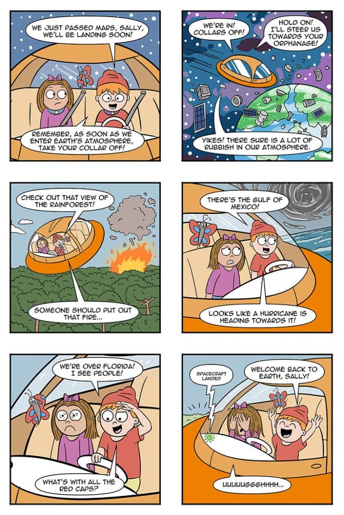 methefamilypet9-683x1024 Artist Explores Humorous Tale of Human Girl Adopted as Alien Pet (20 New Illustrations)