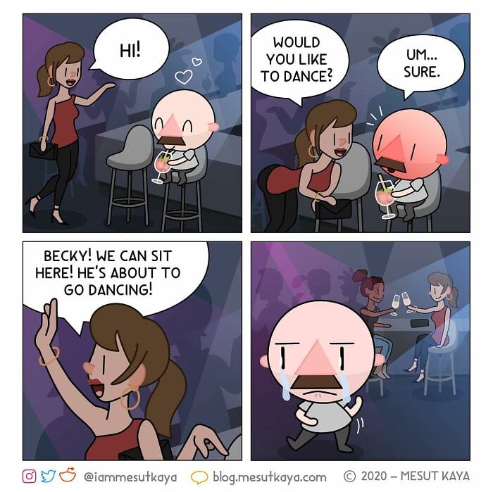1-1 20 Hilarious Comics Depicting Awkward Life Moments With an Exaggerated Version of the Artist