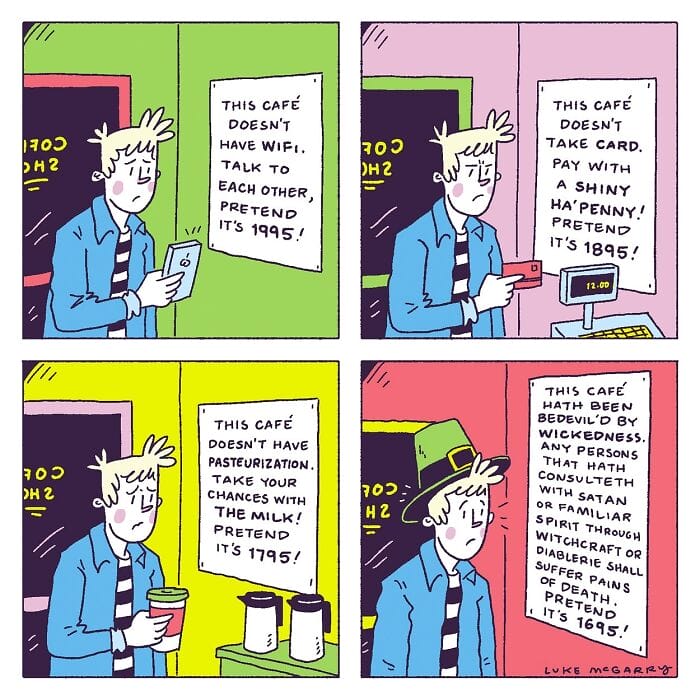 13-14 20 Hilariously Accurate Comics About Modern Society by Luke McGarry