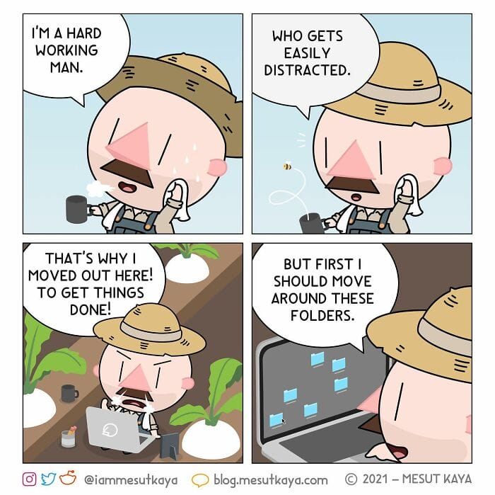 14-1 20 Hilarious Comics Depicting Awkward Life Moments With an Exaggerated Version of the Artist