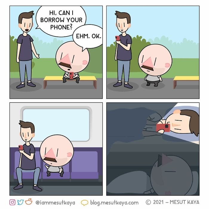 18-1 20 Hilarious Comics Depicting Awkward Life Moments With an Exaggerated Version of the Artist